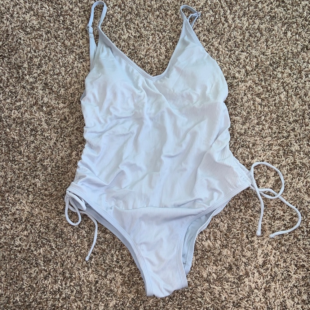 Light blue one piece swimsuit